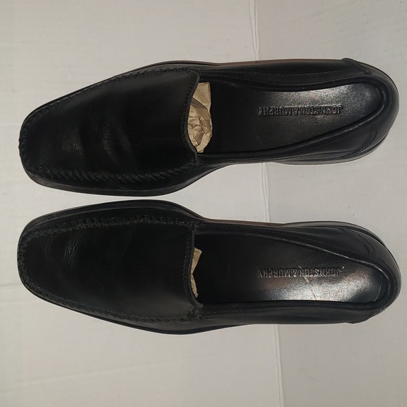 JOHNSTON & MURPHY BLACK SLIP-ON LOAFERS SHOES 9.5 main image 5